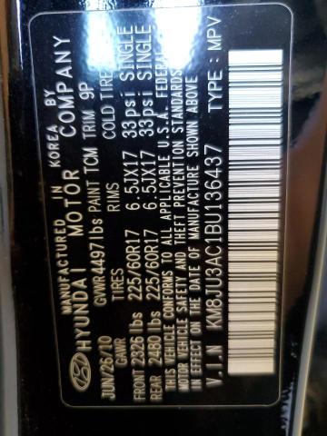 2011 HYUNDAI TUCSON GLS - KM8JU3AC1BU136437