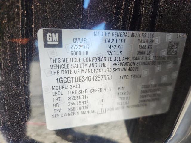 2016 CHEVROLET COLORADO Z - 1GCGTDE34G1257053