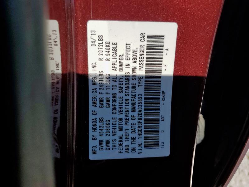 2013 HONDA ACCORD EXL - 1HGCR3F82DA035853