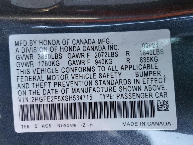 2025 HONDA CIVIC SPOR #3301751412