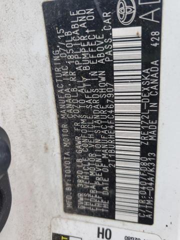 2015 TOYOTA COROLLA L - 2T1BURHE4FC467907