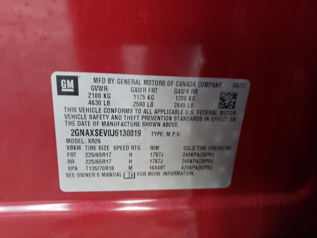 CHEVROLET EQUINOX LT