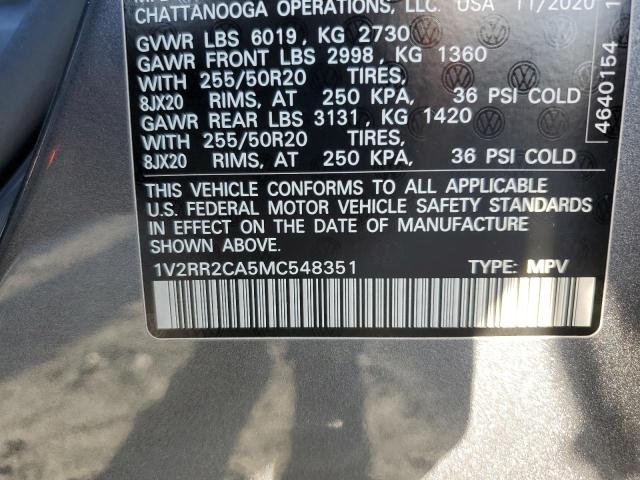 2021 VOLKSWAGEN ATLAS SE - 1V2RR2CA5MC548351