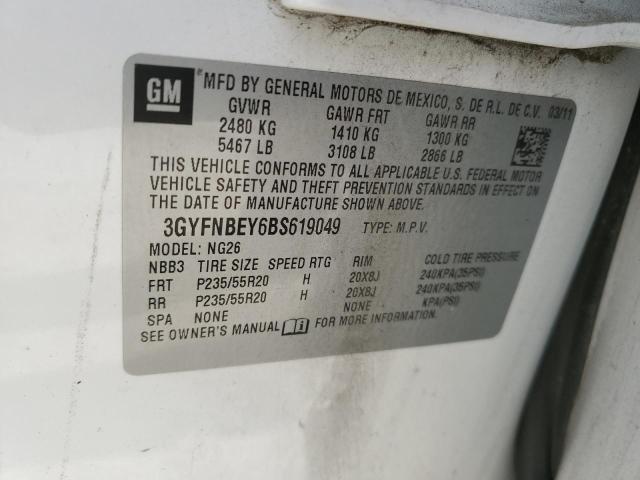 2011 CADILLAC SRX PERFOR - 3GYFNBEY6BS619049