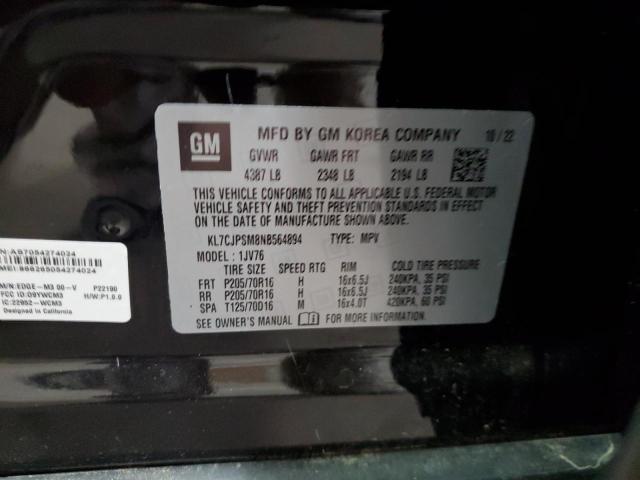 2022 CHEVROLET TRAX 1LT #3293526458