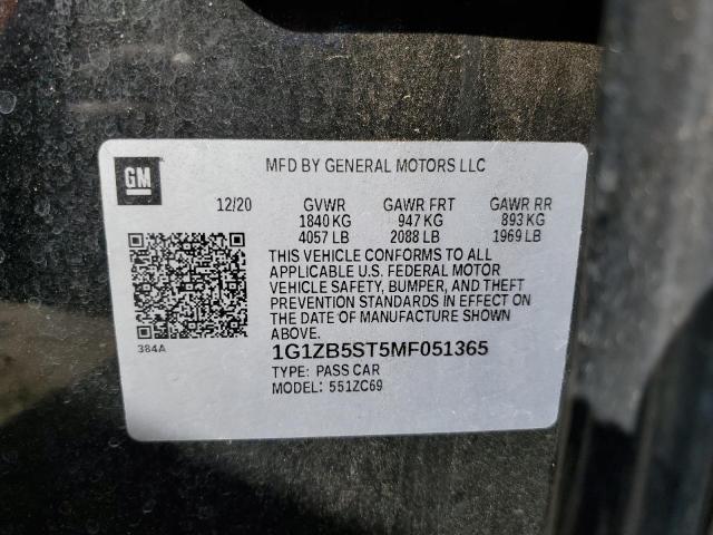 2021 CHEVROLET MALIBU LS - 1G1ZB5ST5MF051365