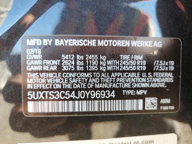 2018 BMW X3 XDRIVEM - 5UXTS3C54J0Y96934