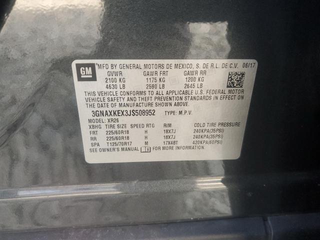 2018 CHEVROLET EQUINOX LT - 3GNAXKEX3JS508952