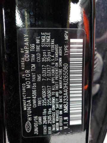 2017 HYUNDAI TUCSON LIMITED KM8J33A40HU265080