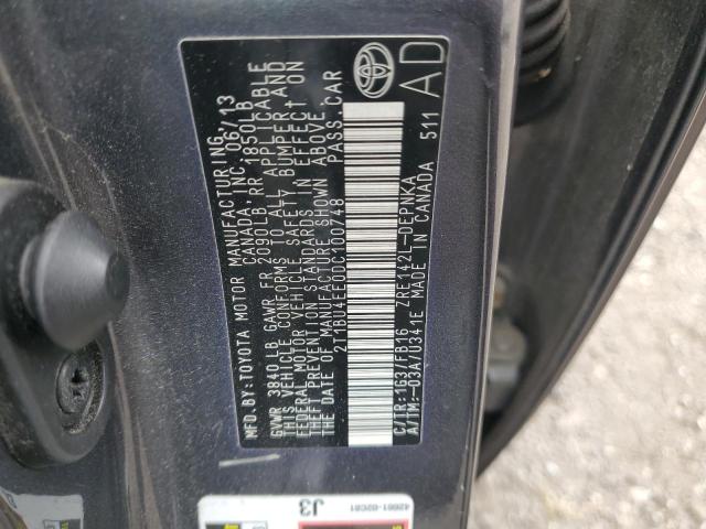 2013 TOYOTA COROLLA BA - 2T1BU4EE0DC100748