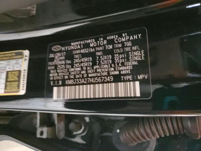 2017 HYUNDAI TUCSON LIM KM8J33A27HU567349