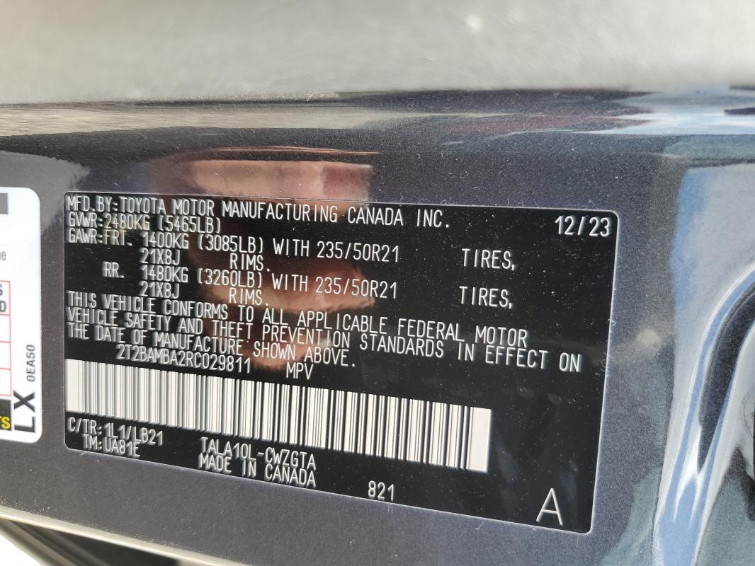 2024 LEXUS RX 350 BAS #3303069772