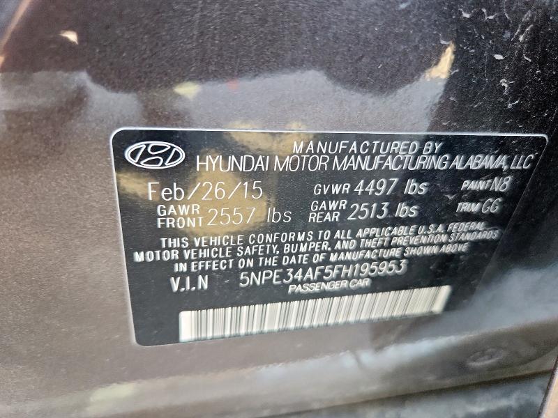 2015 HYUNDAI SONATA SPO - 5NPE34AF5FH195953