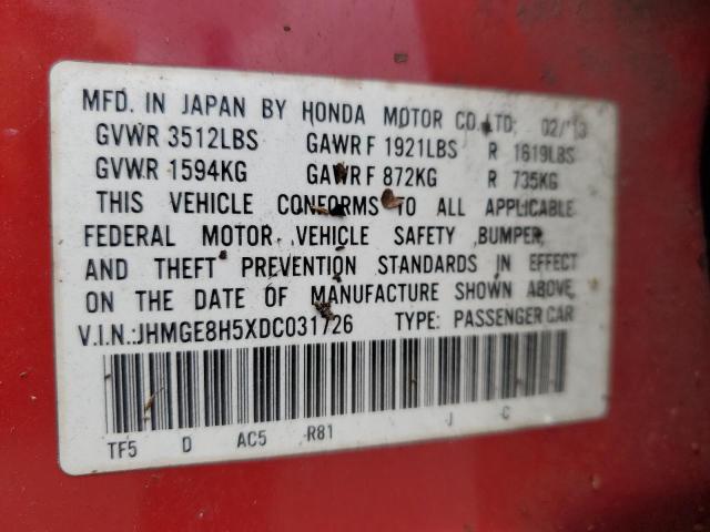 2013 HONDA FIT SPORT #3281574414