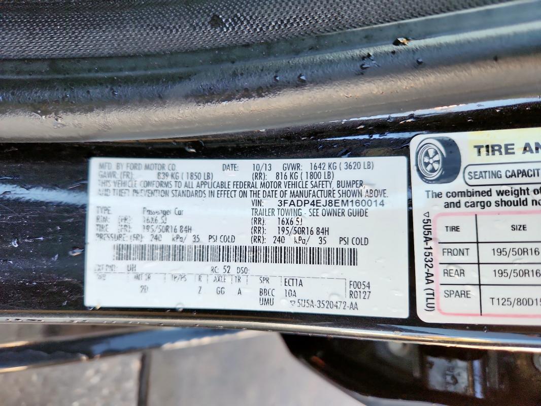 2014 FORD FIESTA SE - 3FADP4EJ8EM160014