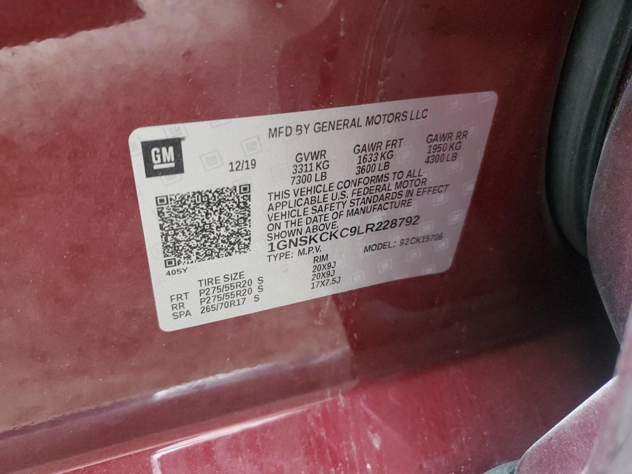 CHEVROLET TAHOE K1500 PREMIER