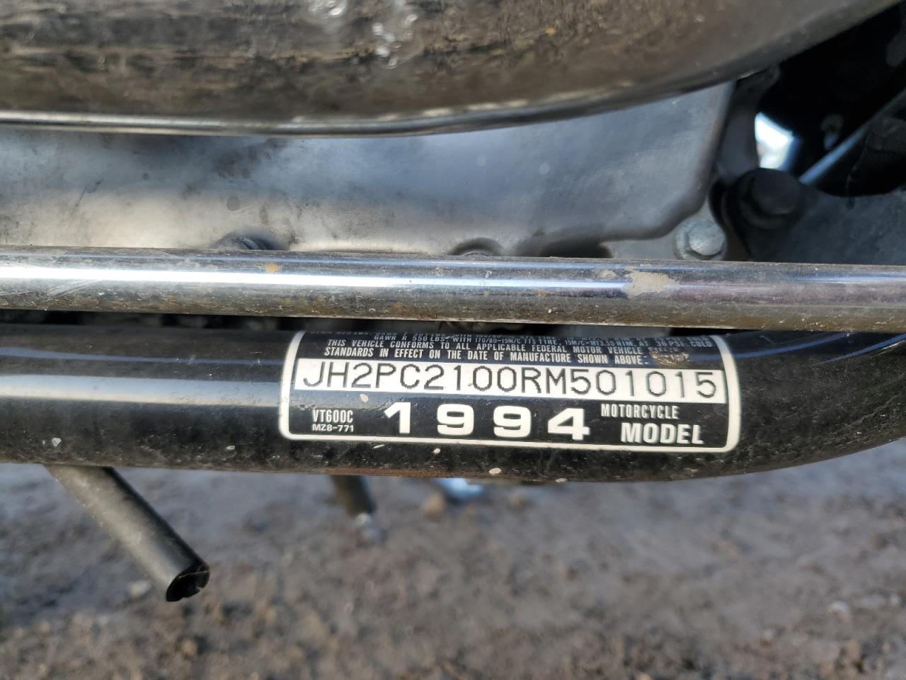 Lot #3302801892 1994 HONDA VT600 C