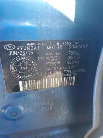 2017 HYUNDAI ELANTRA SE - KMHD84LF7HU240325