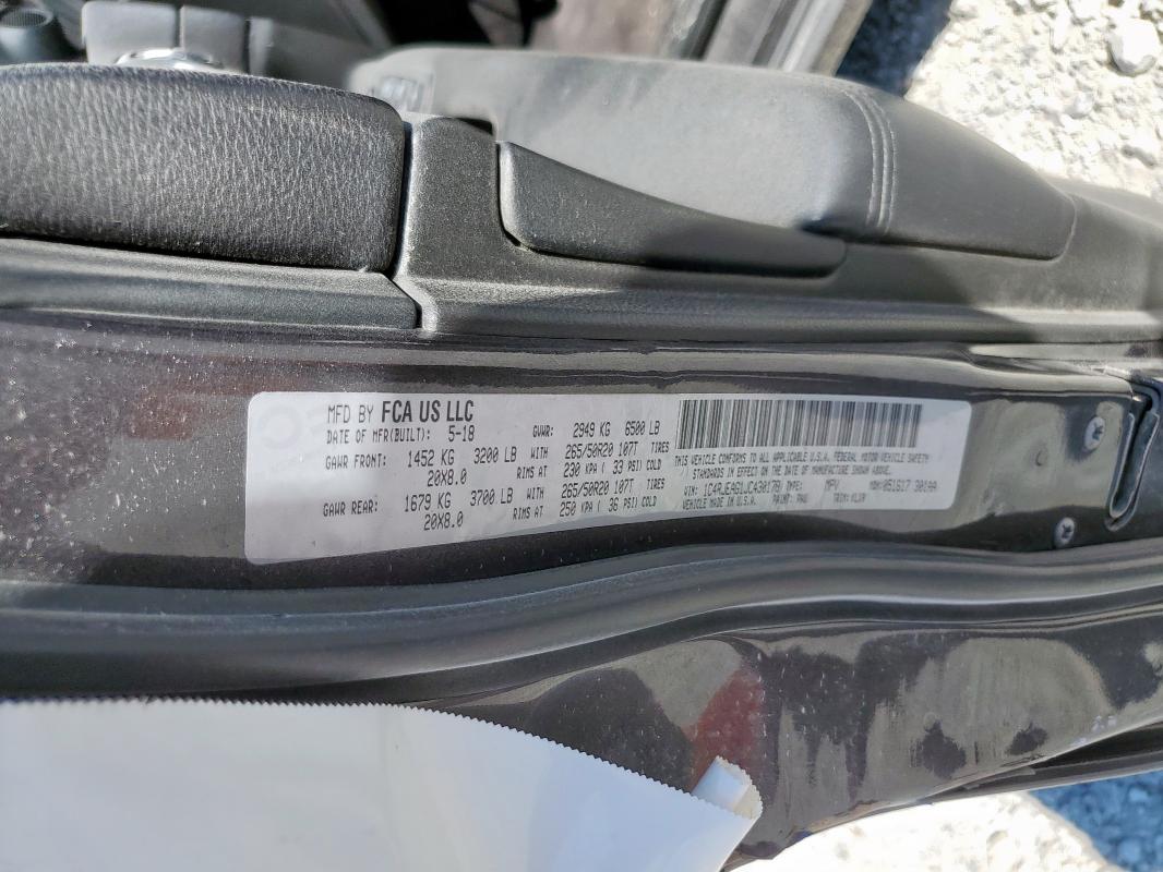 2018 JEEP GRAND CHER #3317101999