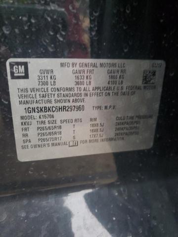 2017 CHEVROLET TAHOE K150 - 1GNSKBKC6HR297960