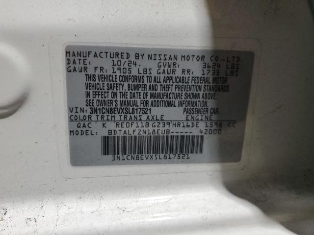 2025 NISSAN VERSA SV - 3N1CN8EVXSL817521