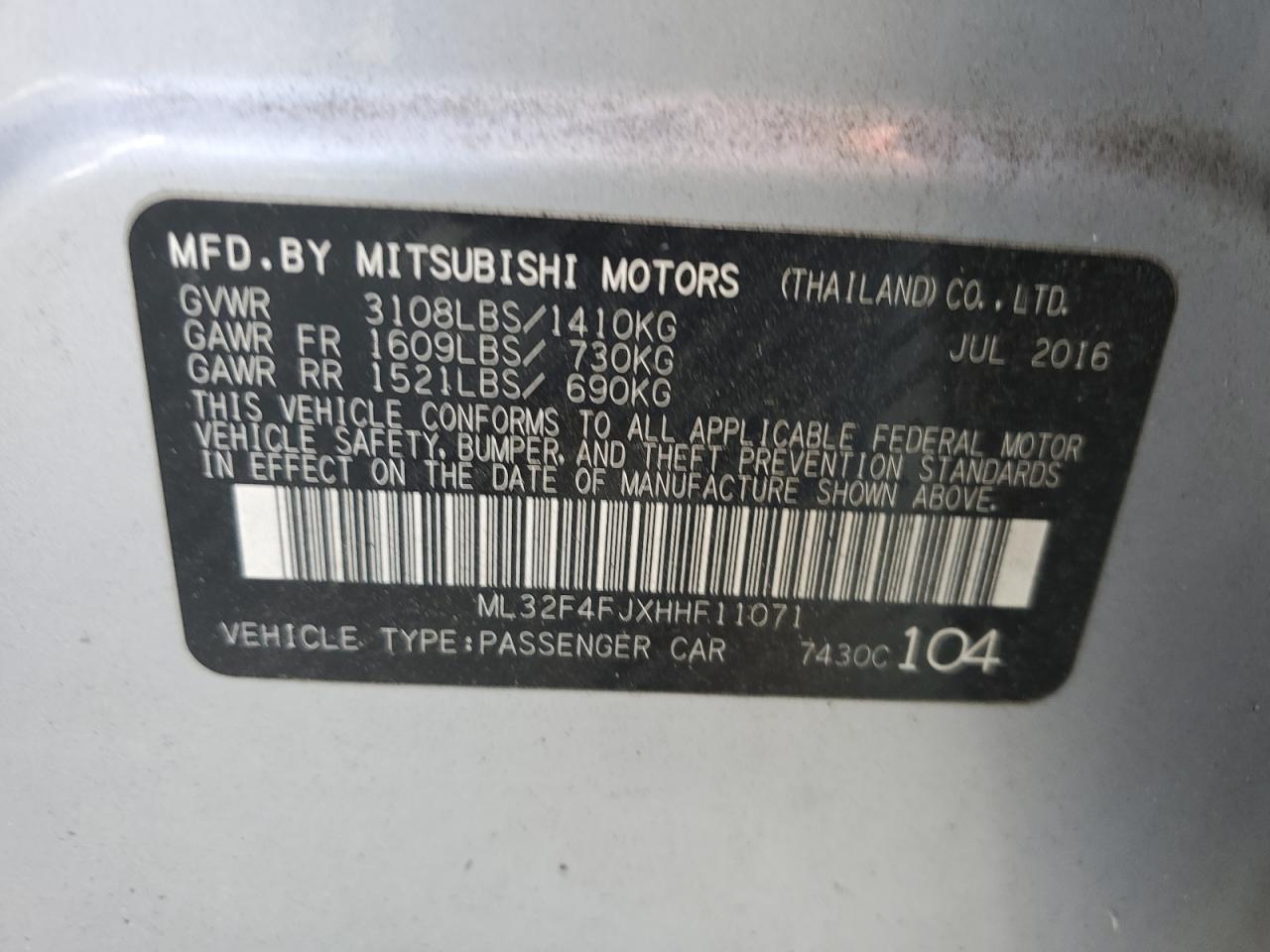 MITSUBISHI MIRAGE G4 SE