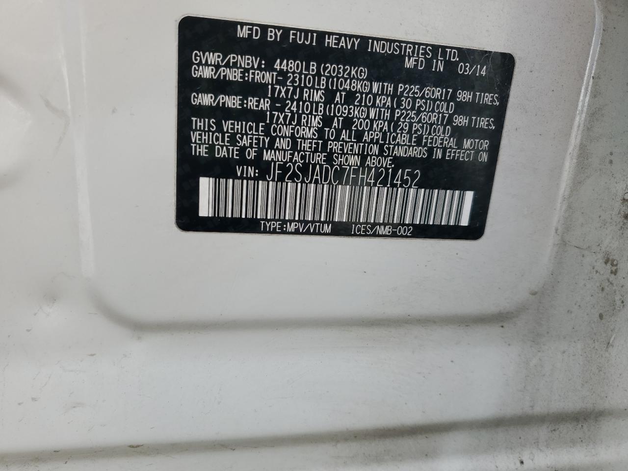 SUBARU FORESTER 2.5I PREMIUM