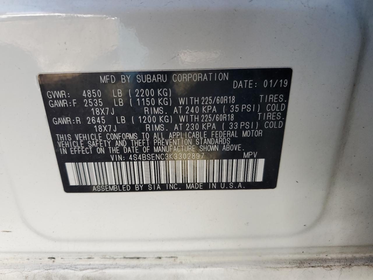 SUBARU OUTBACK 3.6R LIMITED