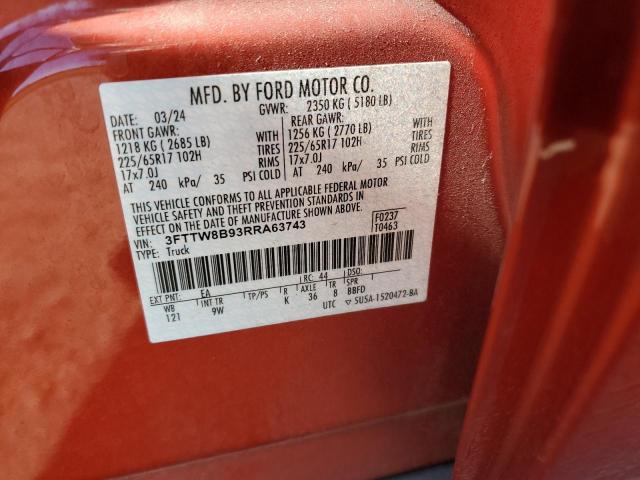 2024 FORD MAVERICK X - 3FTTW8B93RRA63743