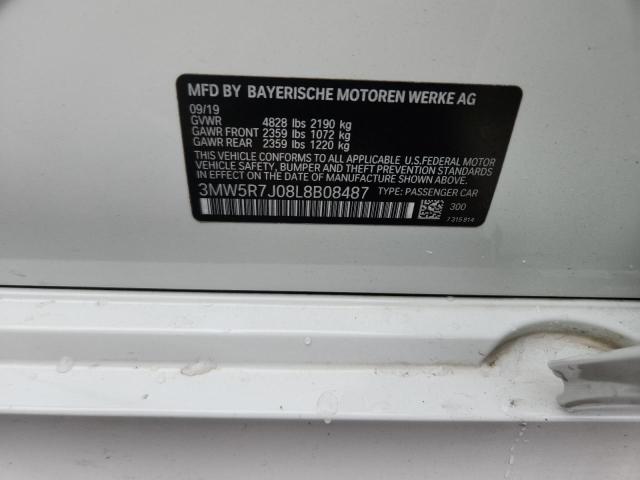 2020 BMW 330XI 3MW5R7J08L8B08487