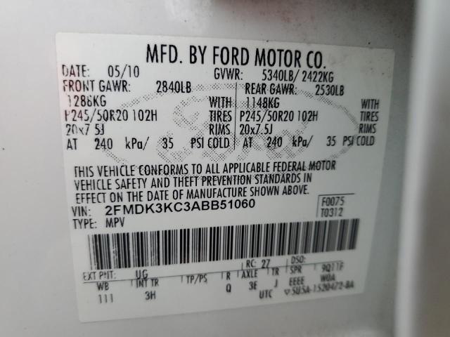 2010 FORD EDGE LIMIT - 2FMDK3KC3ABB51060