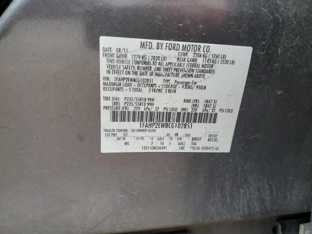 2012 FORD TAURUS SEL - 1FAHP2EW8CG102851