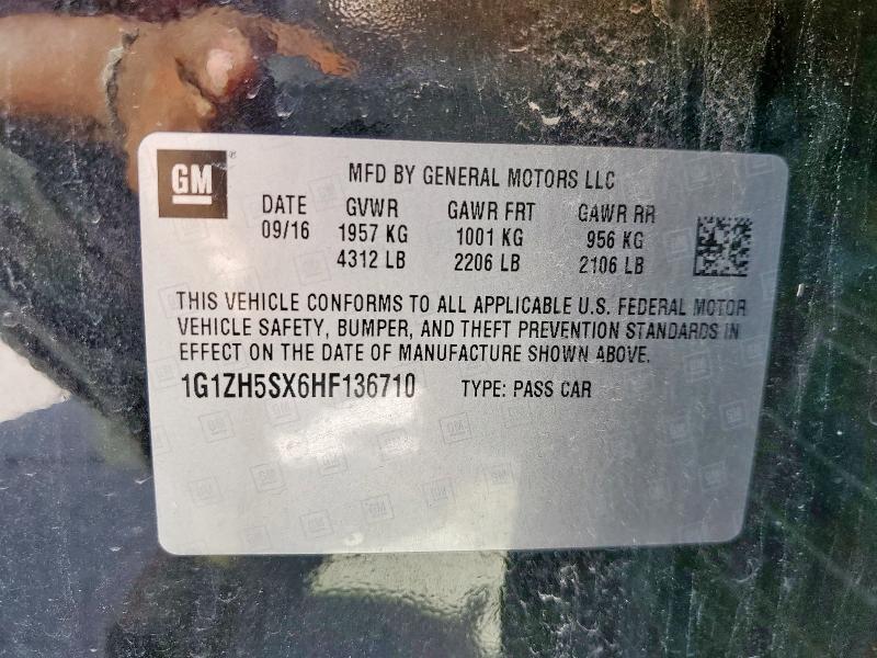 2017 CHEVROLET MALIBU PRE #3278929029