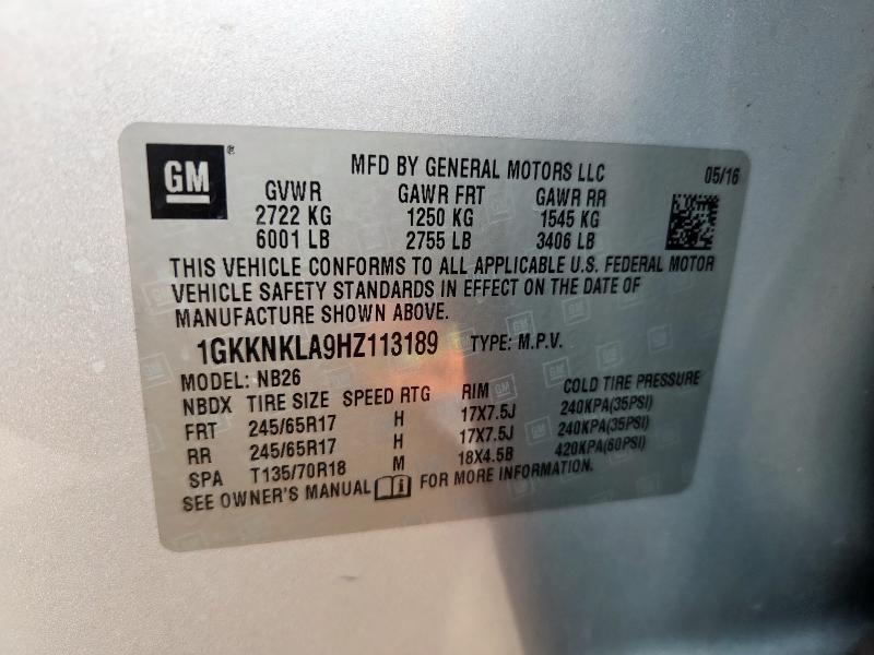 2017 GMC ACADIA SLE - 1GKKNKLA9HZ113189