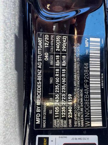 2021 MERCEDES-BENZ GLC 300 4M W1N0G8EB4MF920844