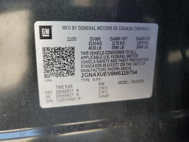 2021 CHEVROLET EQUINOX LT - 2GNAXUEV8M6119754