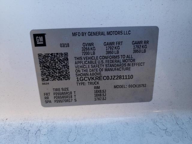 2018 CHEVROLET SILVERADO #3301614639