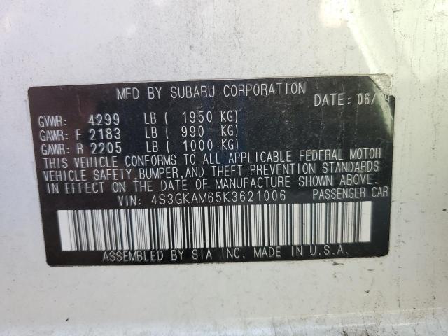 2019 SUBARU IMPREZA SP - 4S3GKAM65K3621006