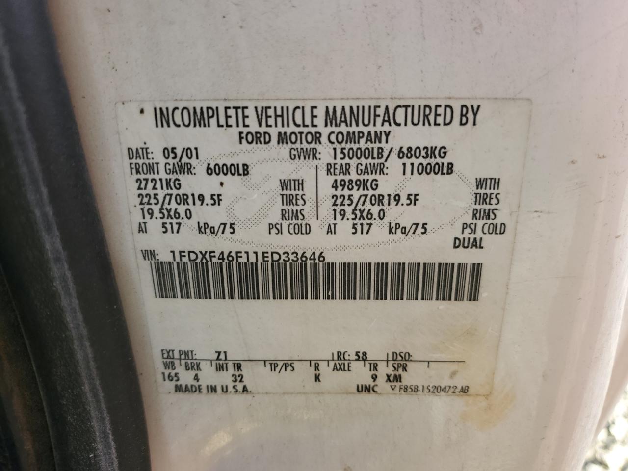 Lot #3261274935 2001 FORD F450 SUPER