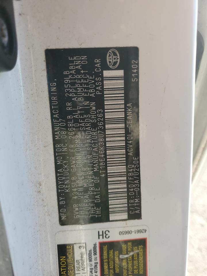 Lot #3279842274 2008 TOYOTA CAMRY CE