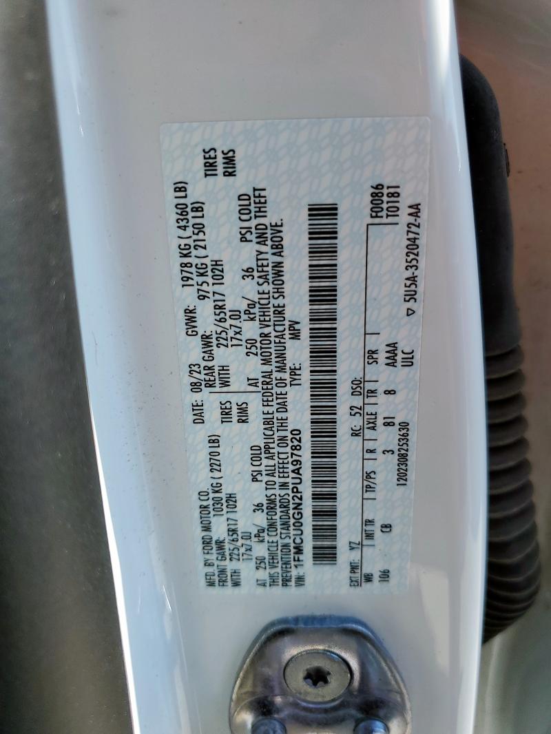 2023 FORD ESCAPE ACT 1FMCU0GN2PUA97820