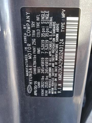 2016 HYUNDAI TUCSON LIM KM8J3CA29GU243124