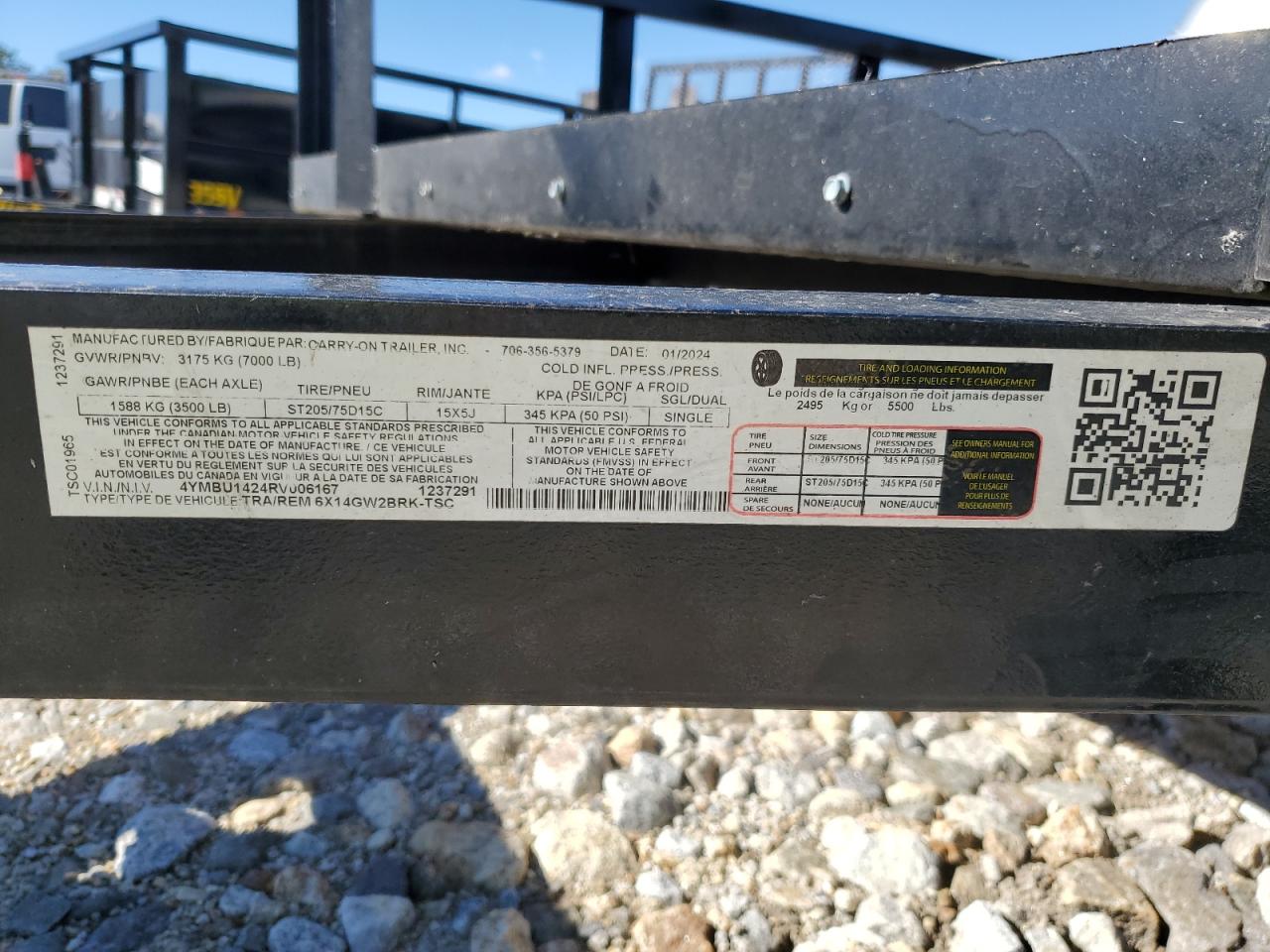 Lot #3269085095 2024 CARRY-ON TRAILER