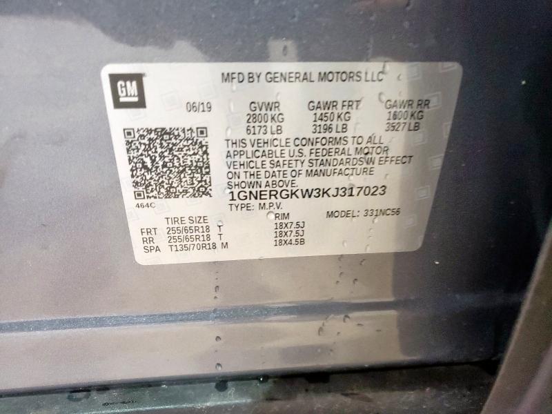 2019 CHEVROLET TRAVERSE L #3302937614