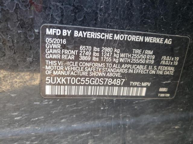 2016 BMW X5 XDR40E - 5UXKT0C55G0S78487