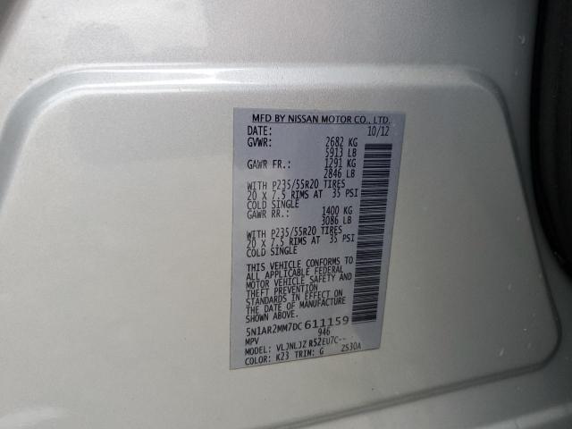 2013 NISSAN PATHFINDER - 5N1AR2MM7DC611159