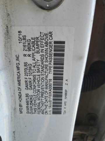 2019 ACURA TLX TECHNO #3269791678