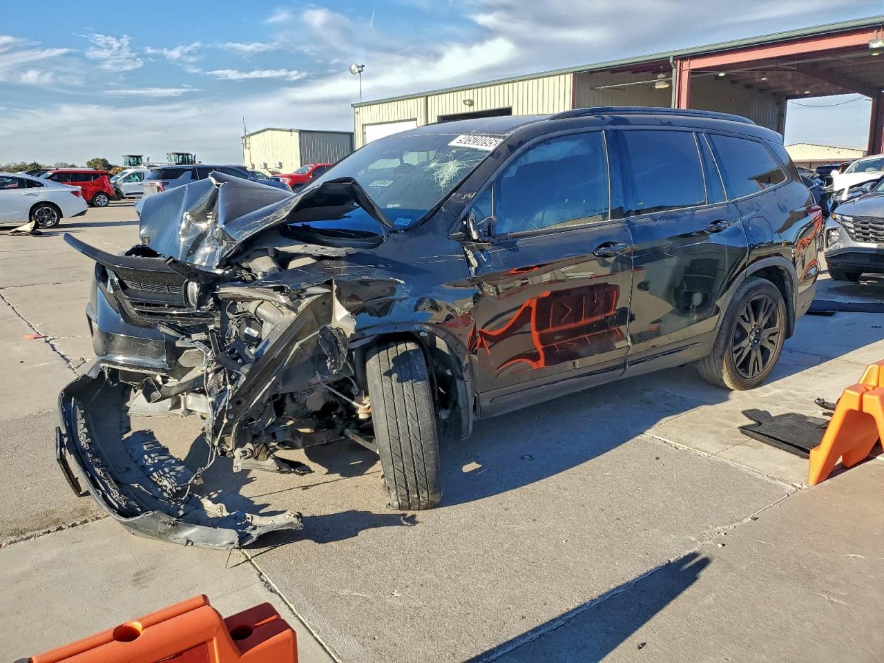 Lot #3316816397 2020 HONDA PILOT BLAC