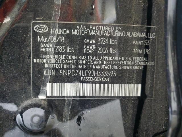 2018 HYUNDAI ELANTRA SE - 5NPD74LF9JH333595