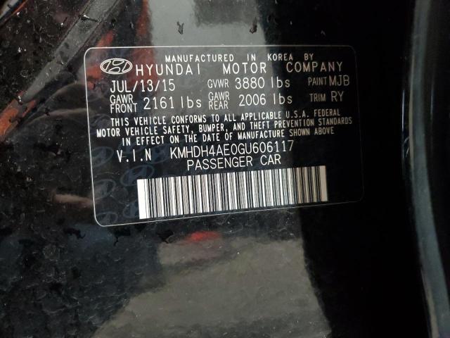 2016 HYUNDAI ELANTRA SE KMHDH4AE0GU606117